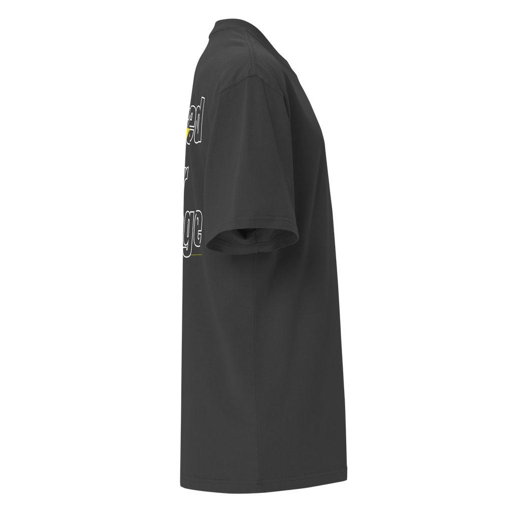Unisex Fear Of Being Average Oversized Tee - Faded Black