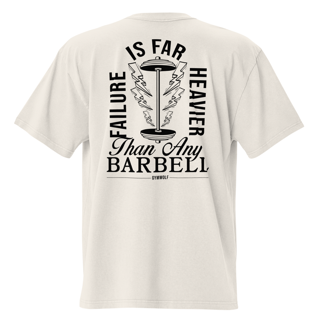 Unisex Barbell Oversized Tee - Faded Bone