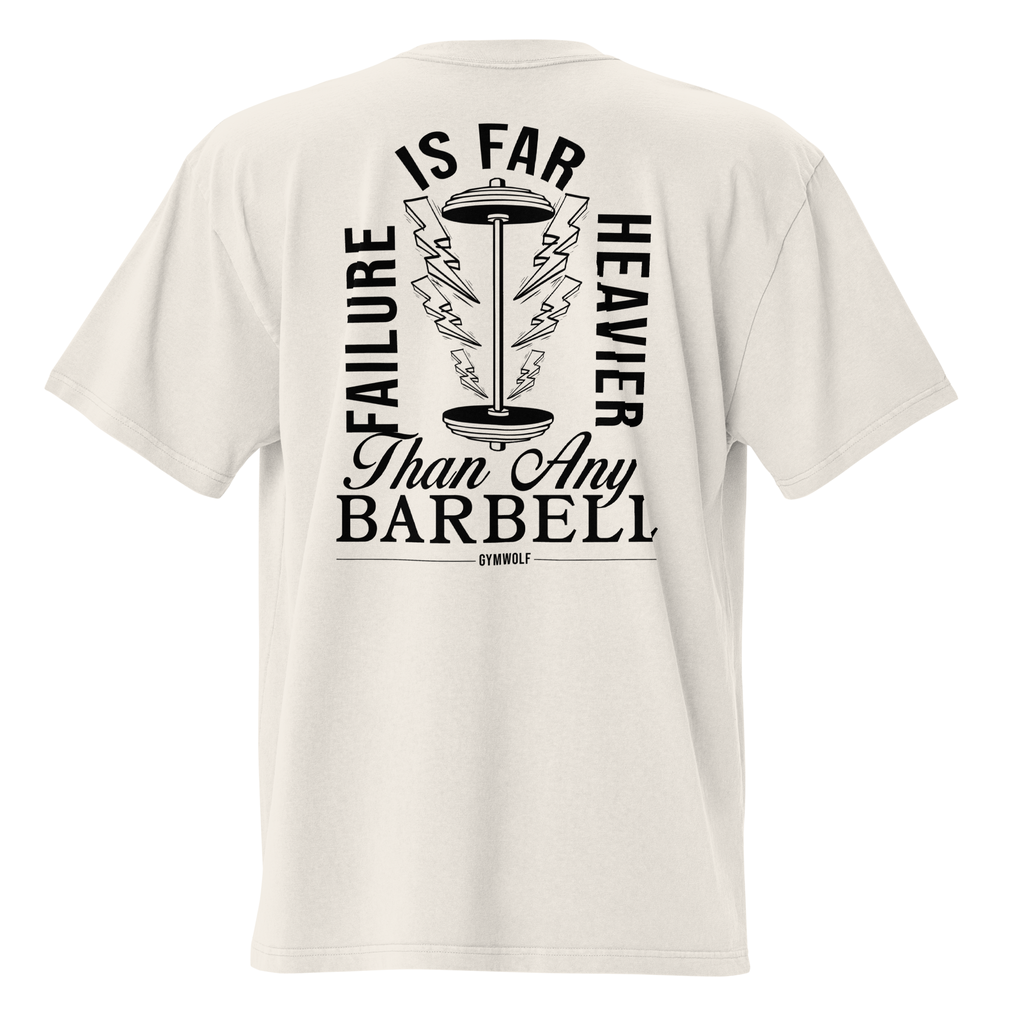 Unisex Barbell Oversized Tee - Faded Bone