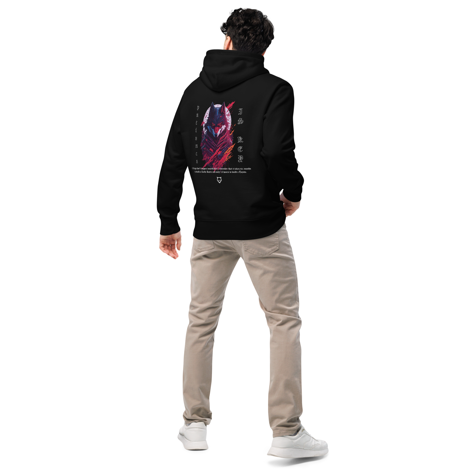 Unisex Patience Is Key Essential Hoodie - Black