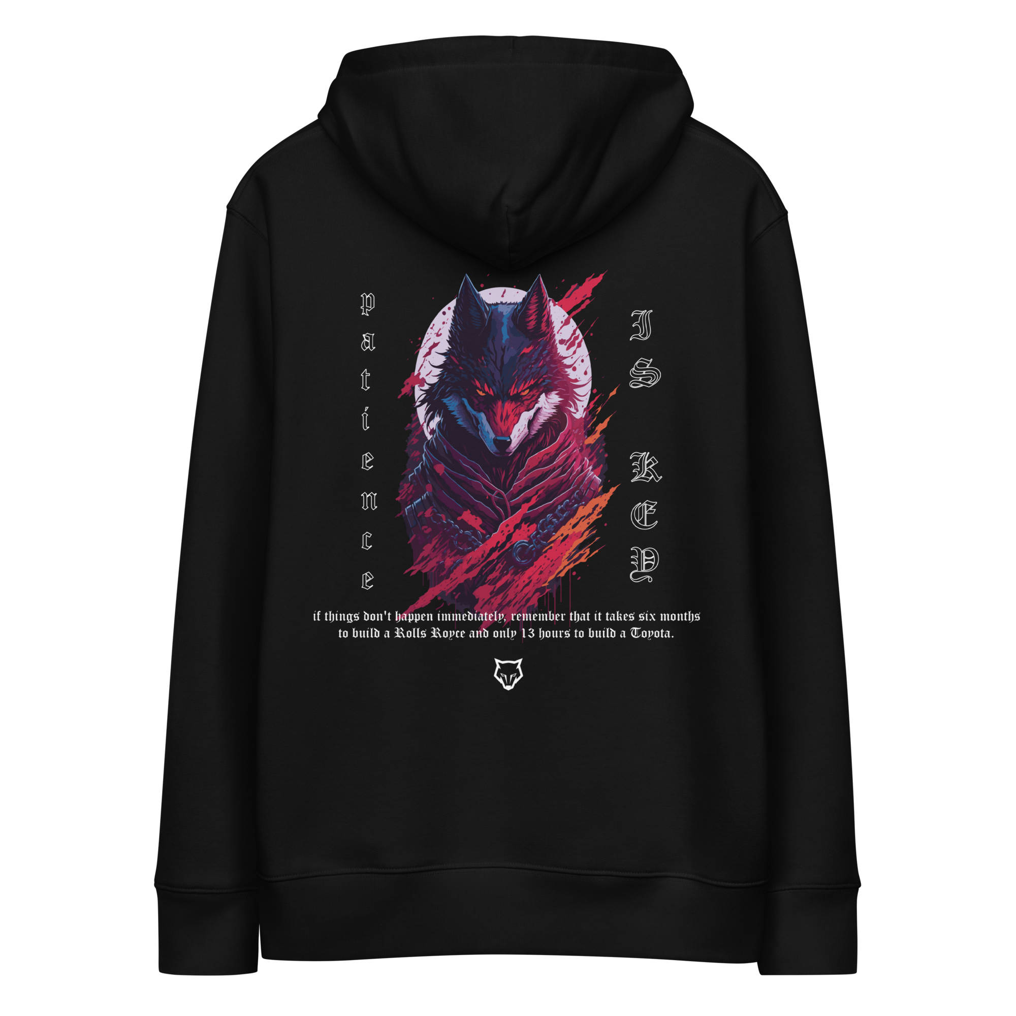 Unisex Patience Is Key Essential Hoodie - Black
