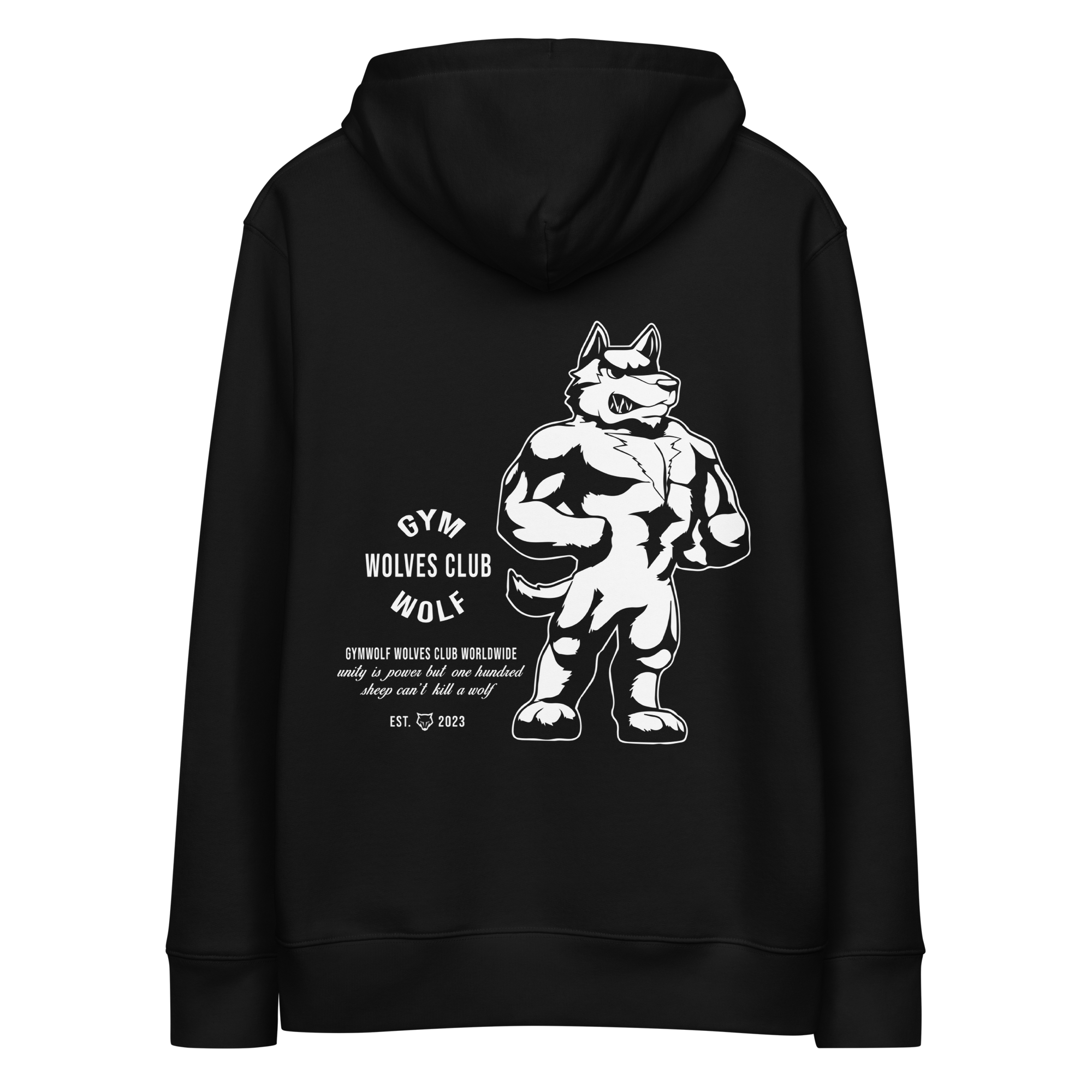 Unisex Wolves Club Essential Hoodie - Black