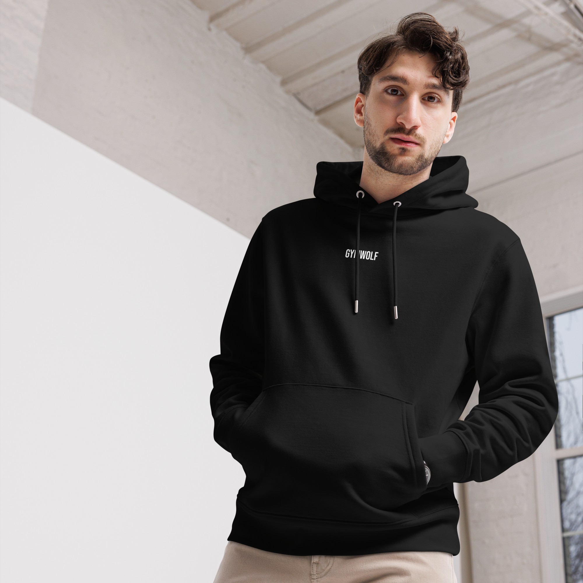 Unisex Barbell Essential Hoodie - Black