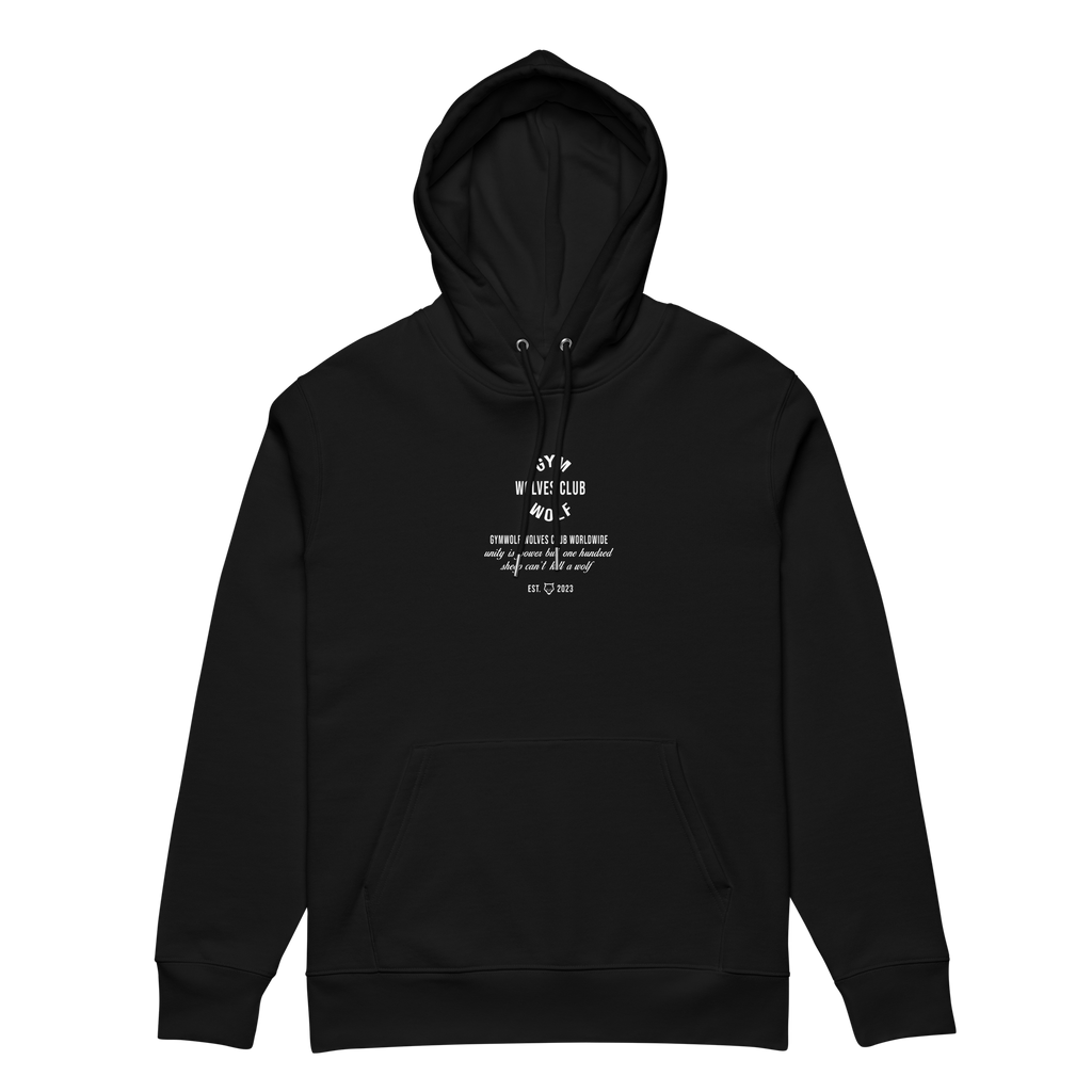 Unisex Wolves Club Essential Hoodie - Black