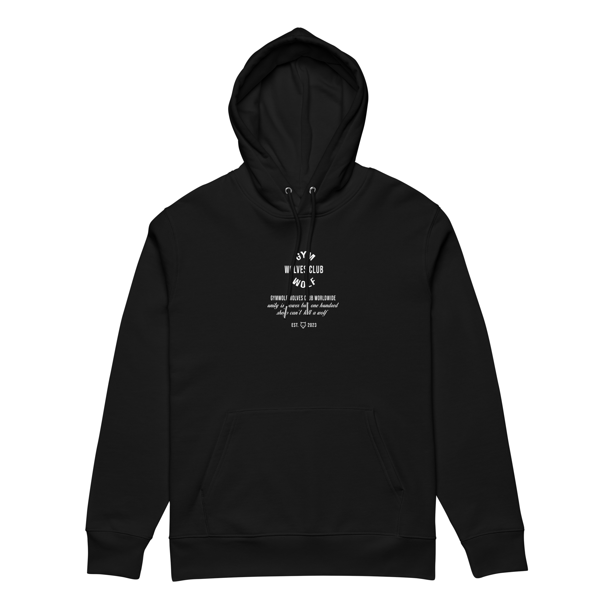 Unisex Wolves Club Essential Hoodie - Black
