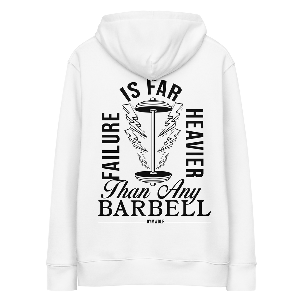 Unisex Barbell Essential Hoodie - White