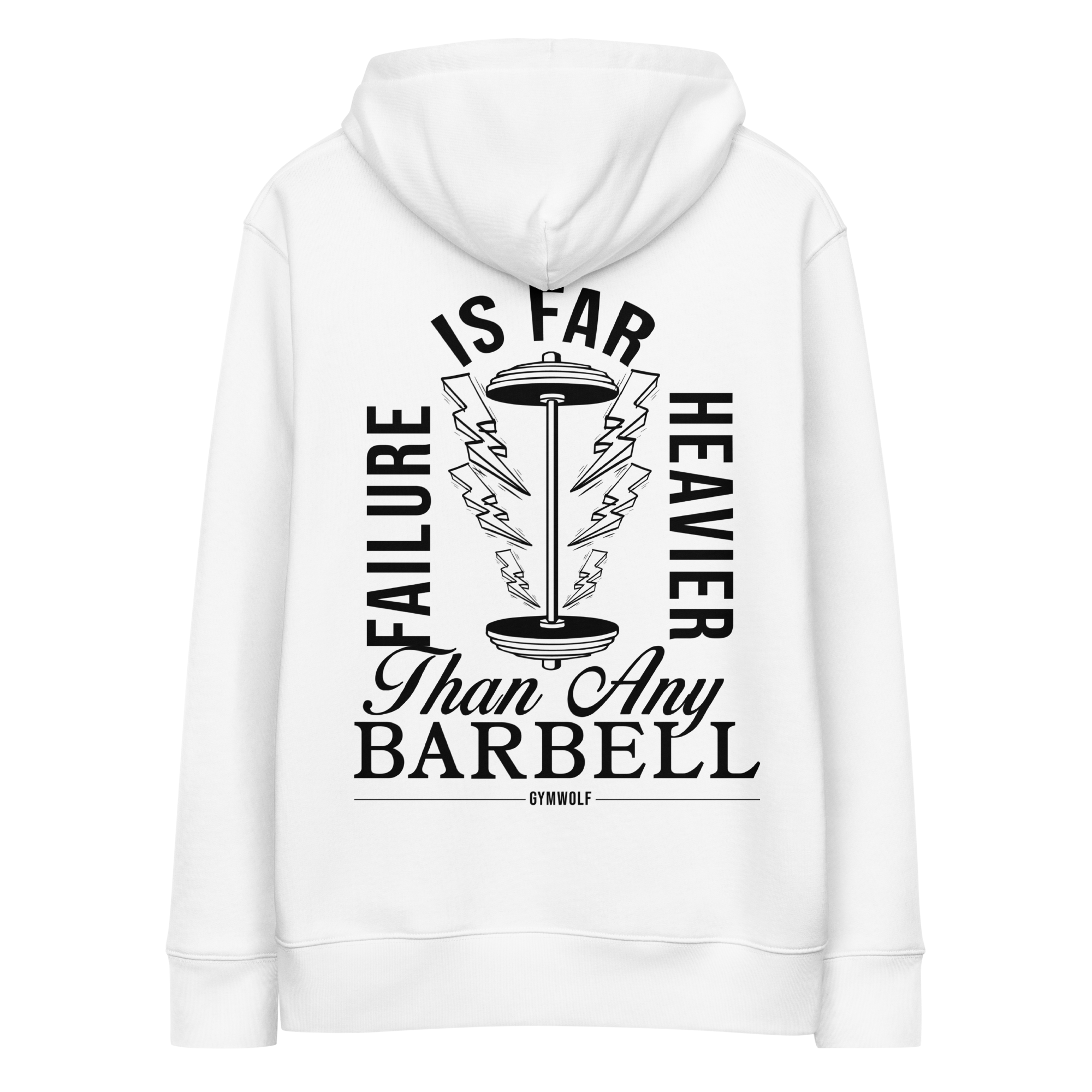 Unisex Barbell Essential Hoodie - White