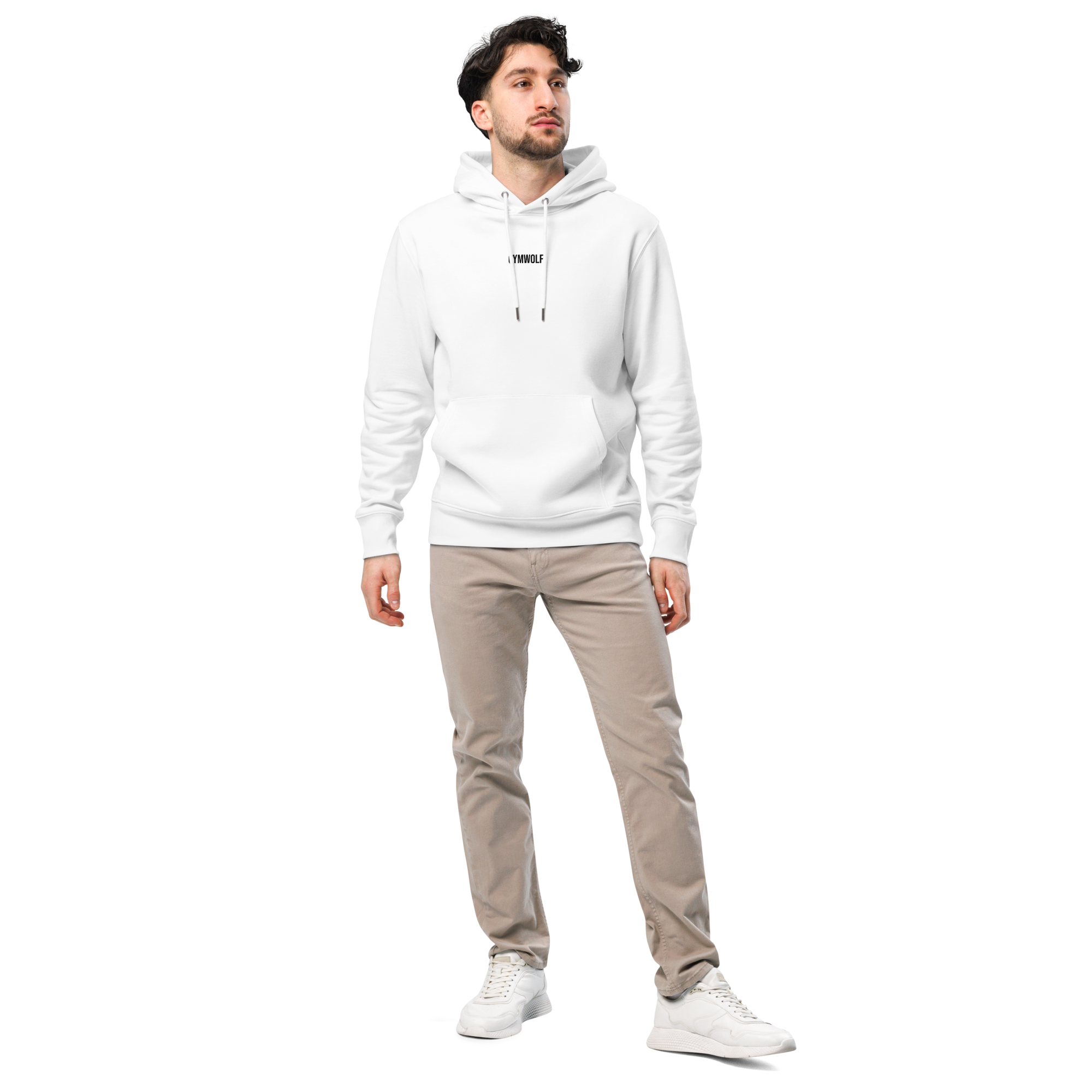 Unisex Barbell Essential Hoodie - White