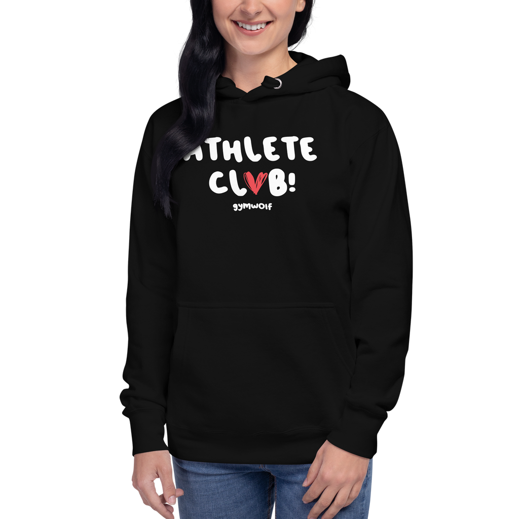 Unisex Athlete Club Premium Hoodie - Black