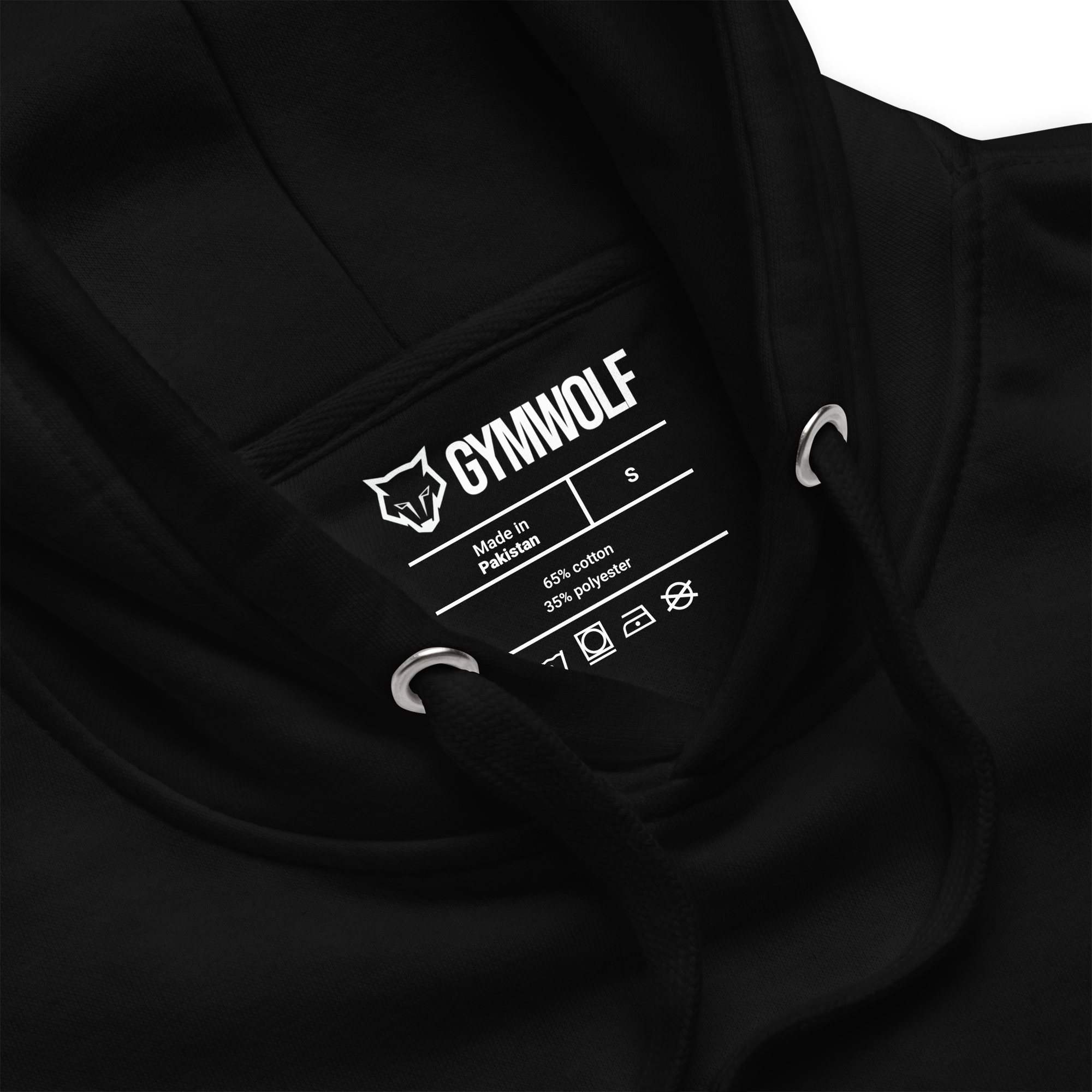 Unisex Embroidery Crest Premium Hoodie - Black