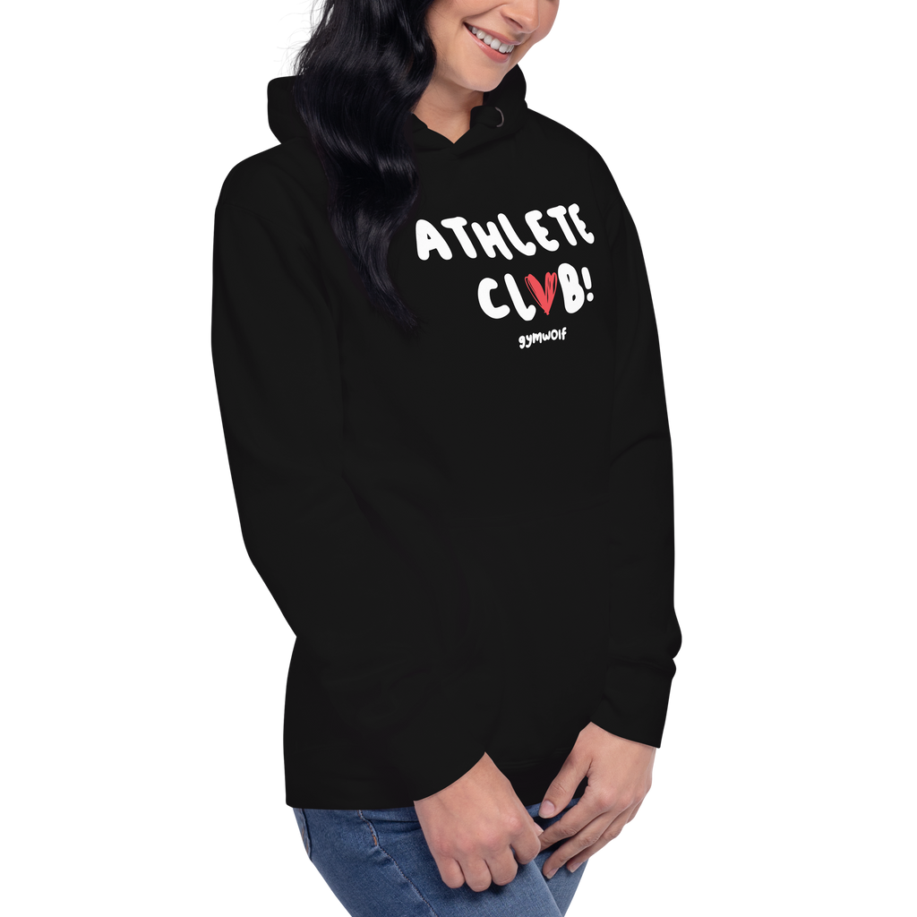 Unisex Athlete Club Premium Hoodie - Black