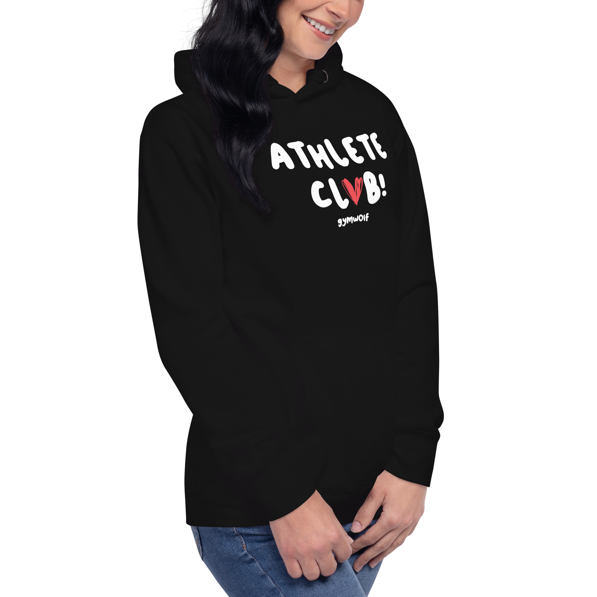 Unisex Athlete Club Premium Hoodie - Black