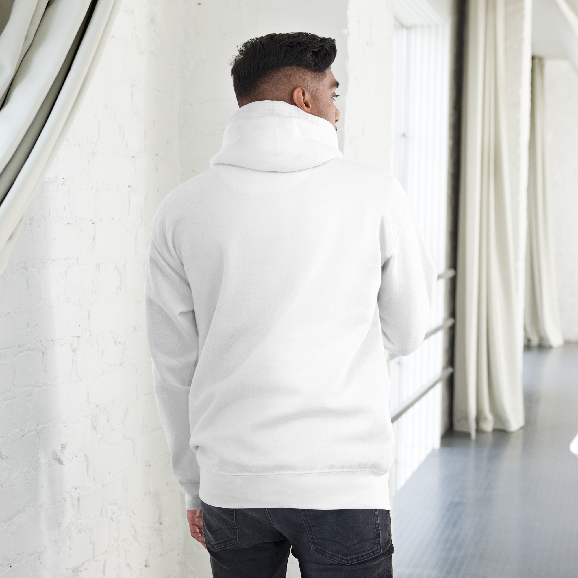 Unisex Performance Premium Hoodie - Black Crest