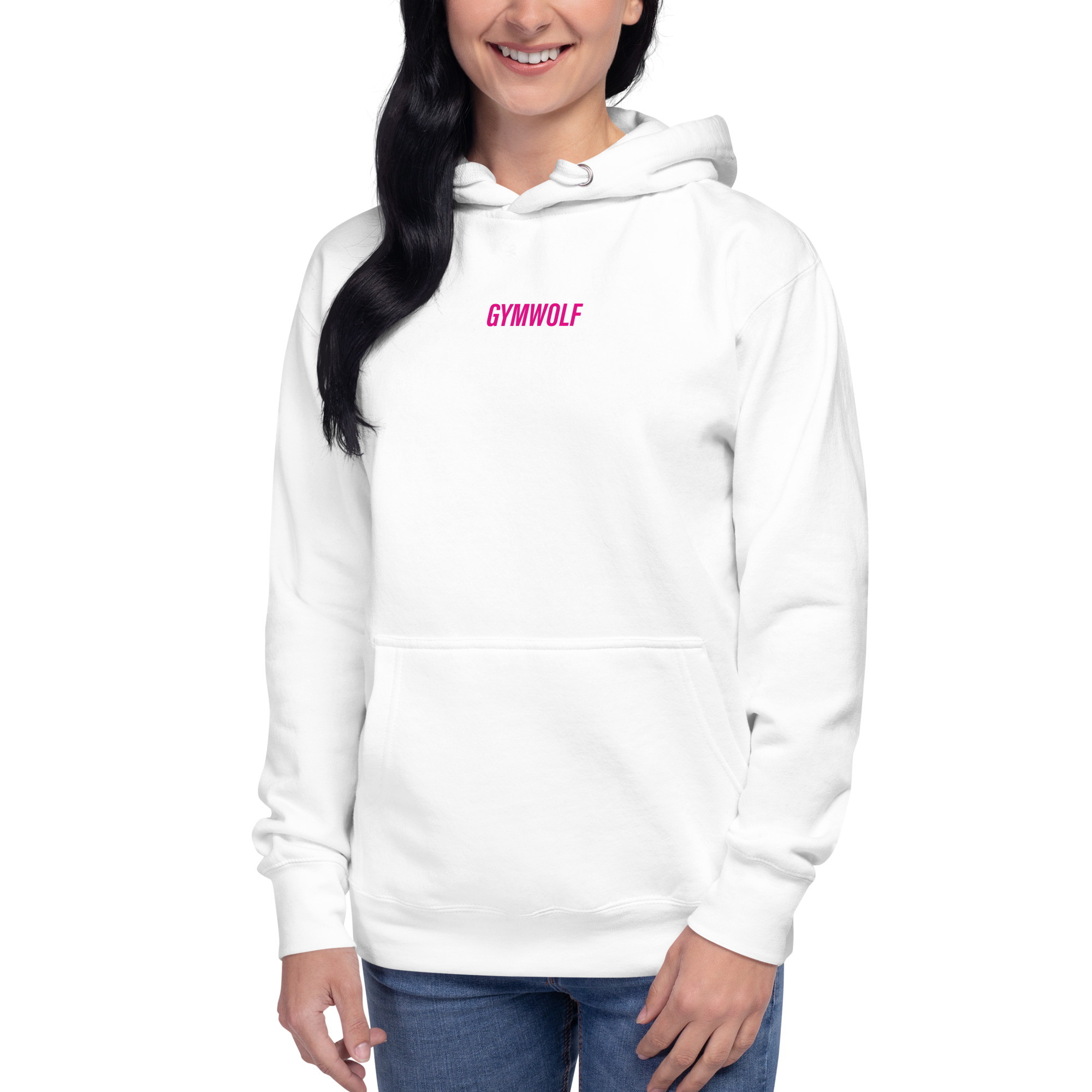 Unisex Performance Premium Hoodie - Magenta Crest