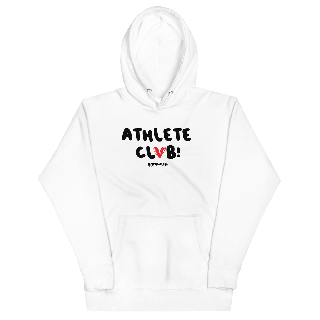 Unisex Athlete Club Premium Hoodie - White