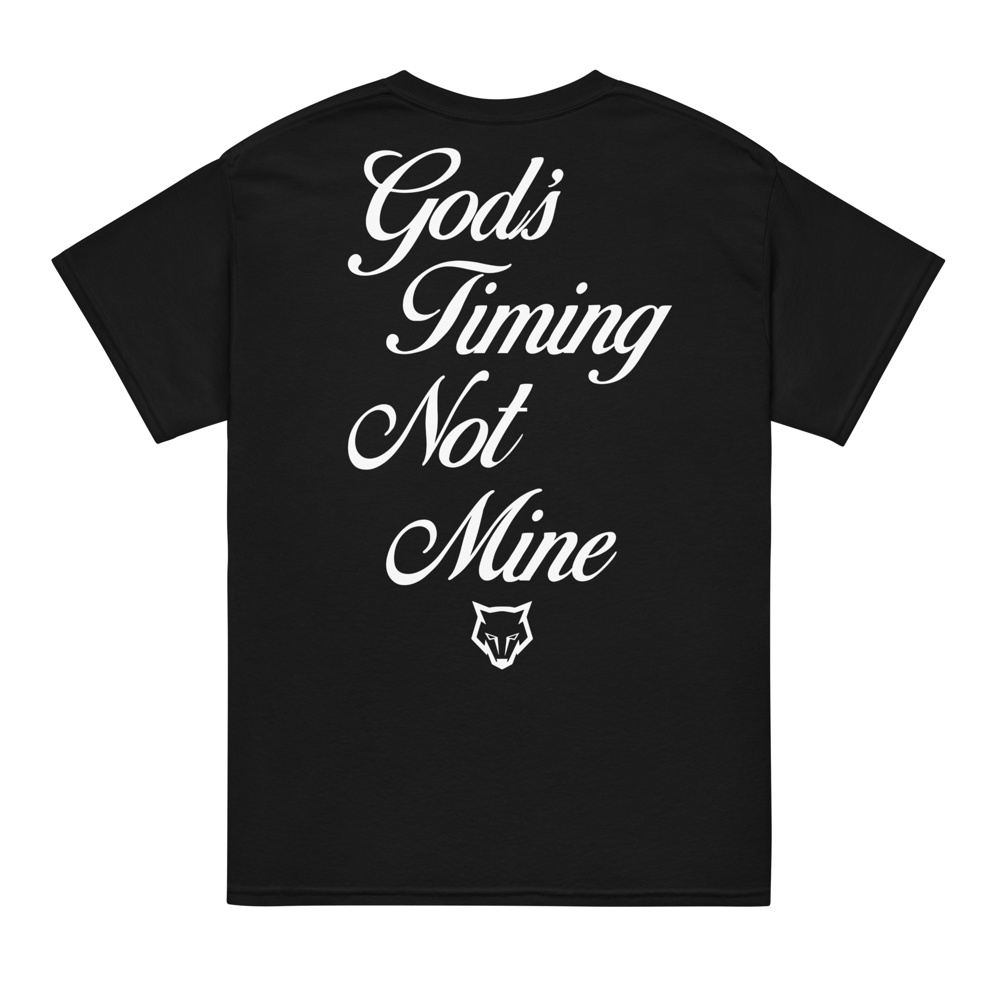 Unisex God's Timing Not Mine Tee - Black