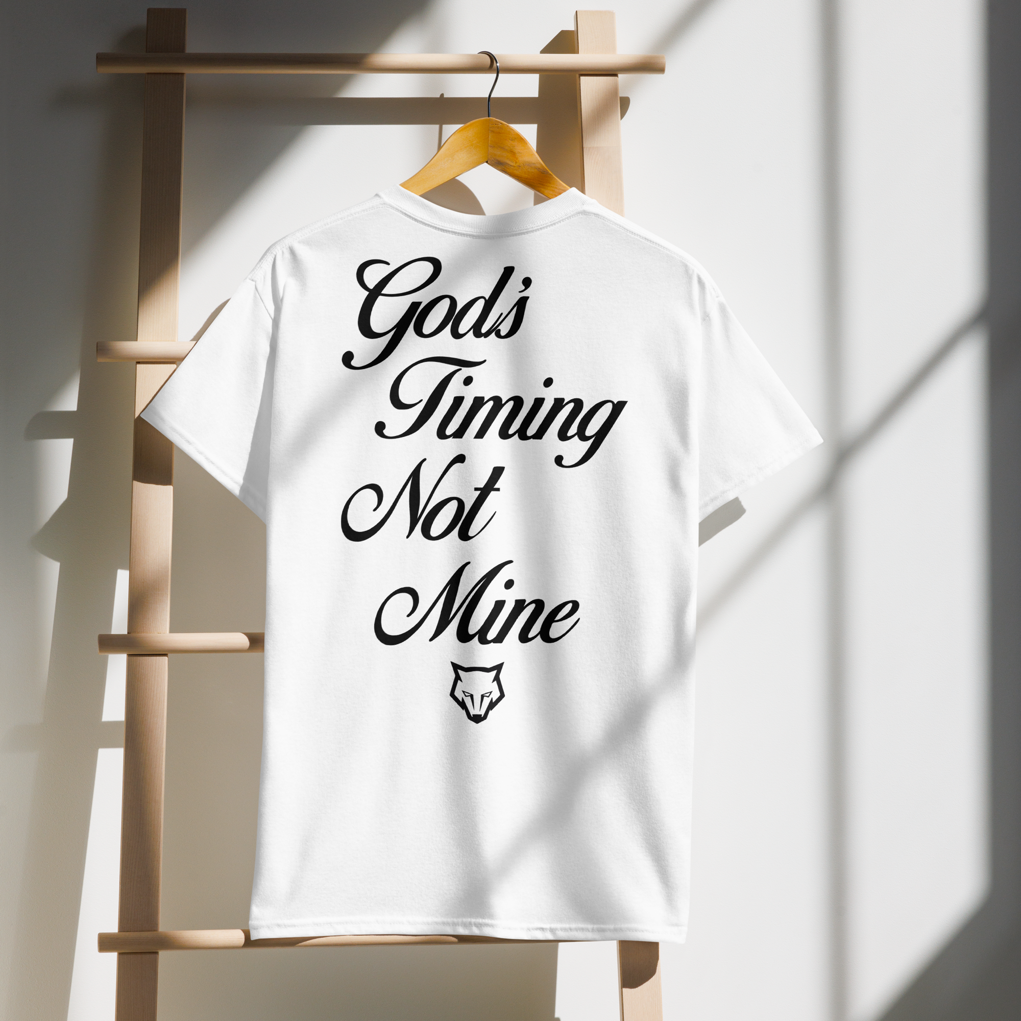 Unisex God's Timing Not Mine Tee - White