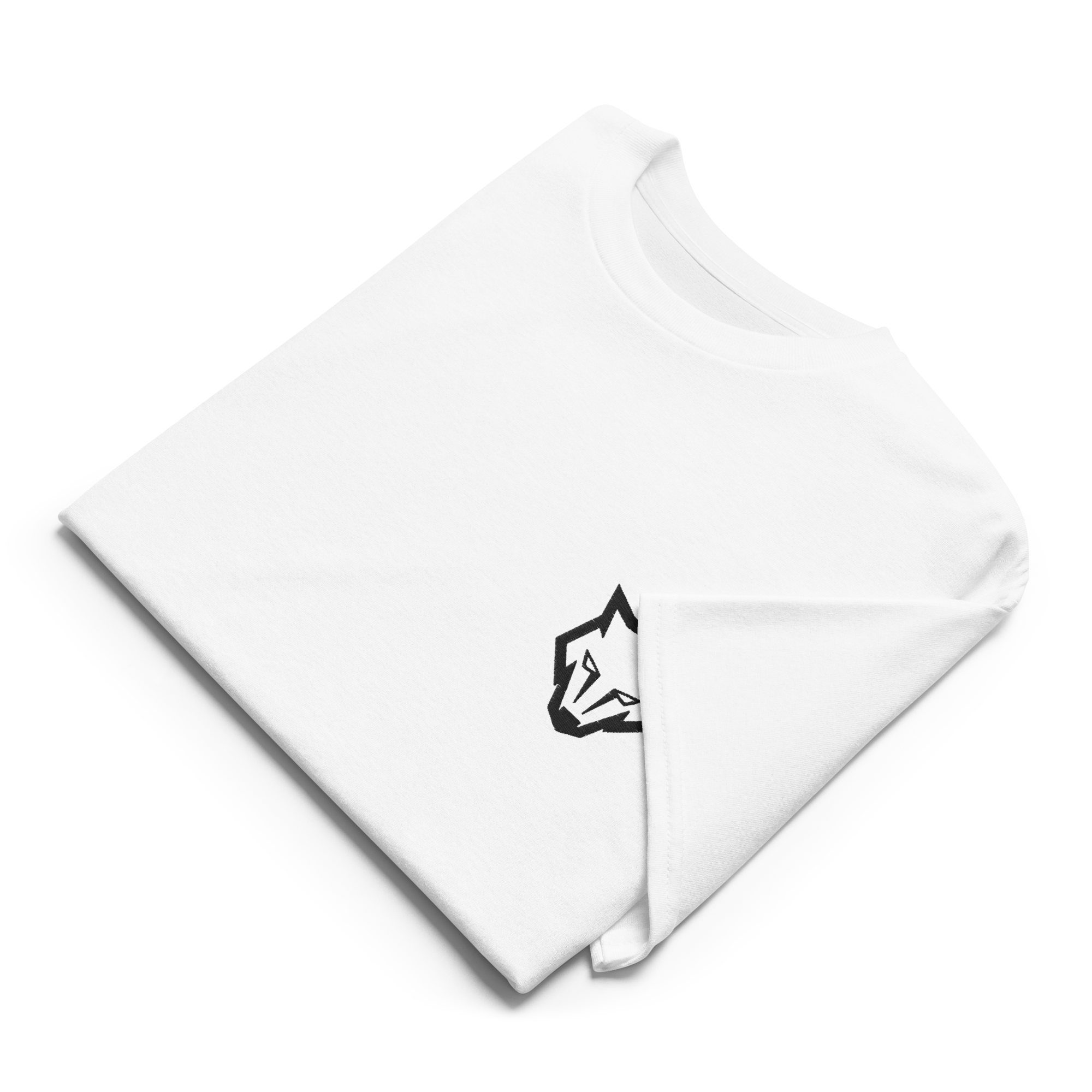 Unisex Embroidery Crest Tee - White