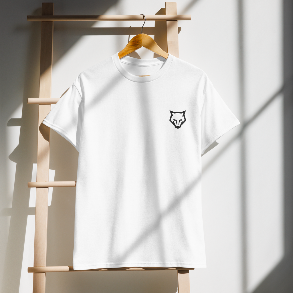 Unisex Embroidery Crest Tee - White
