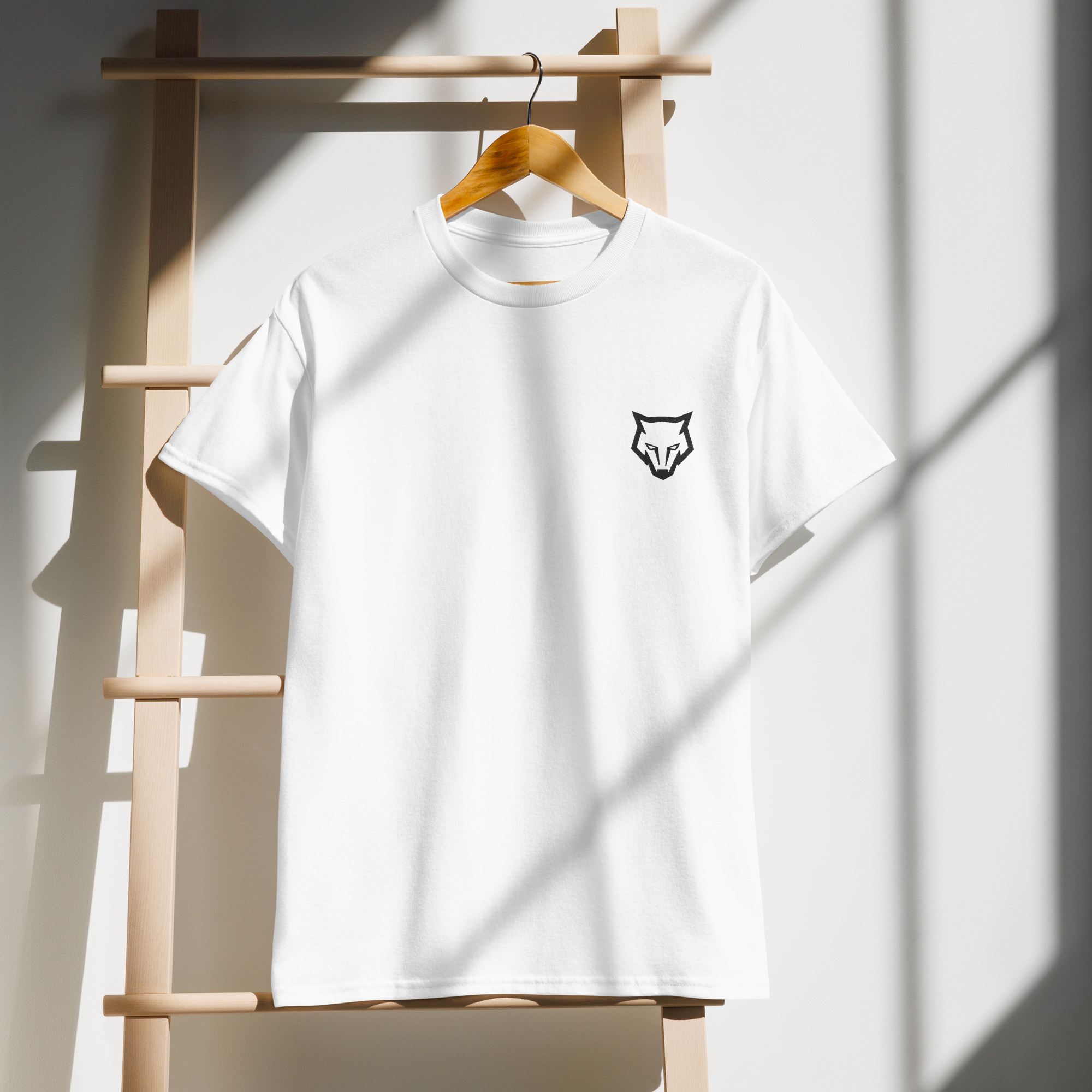 Unisex Embroidery Crest Tee - White