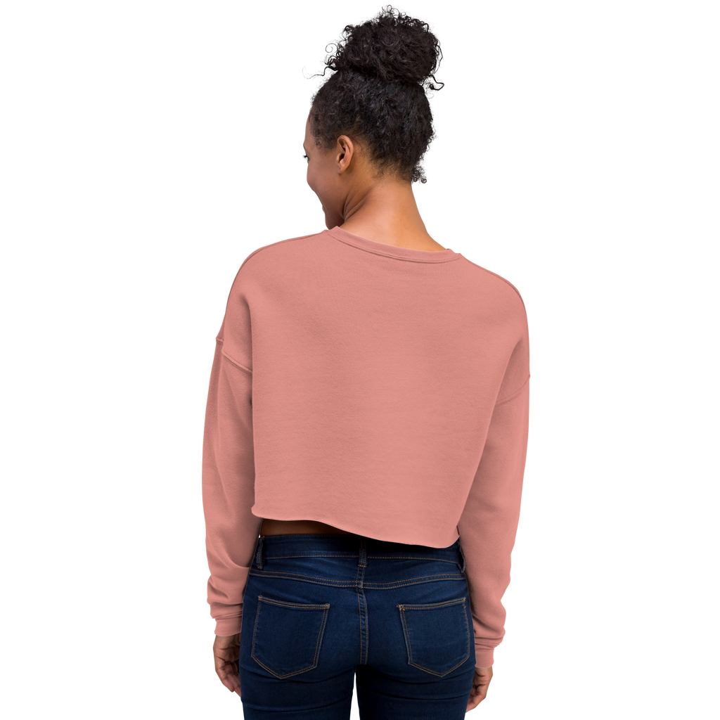 Woman's Embroidery Crop Sweatshirt - Mauve