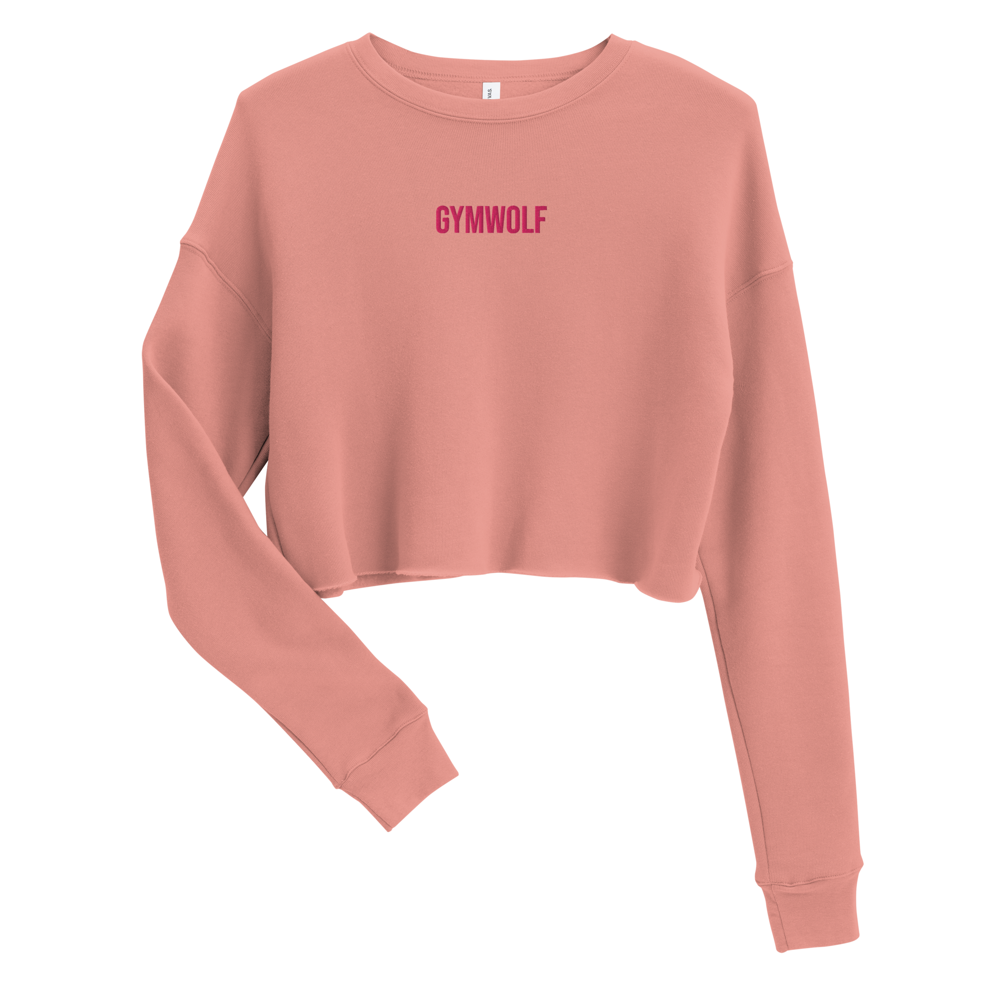 Woman's Embroidery Crop Sweatshirt - Mauve